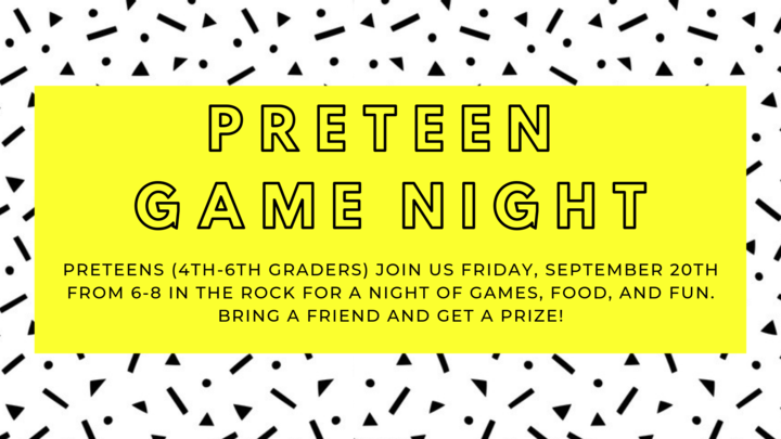 Preteen Friday Night Fun - Game Night logo image