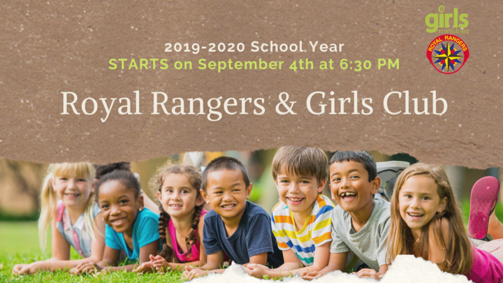 2019-2020 Royal Ranger & Girls Club (K - 8th grade) - Wednesday 6:30-7:30PM logo image