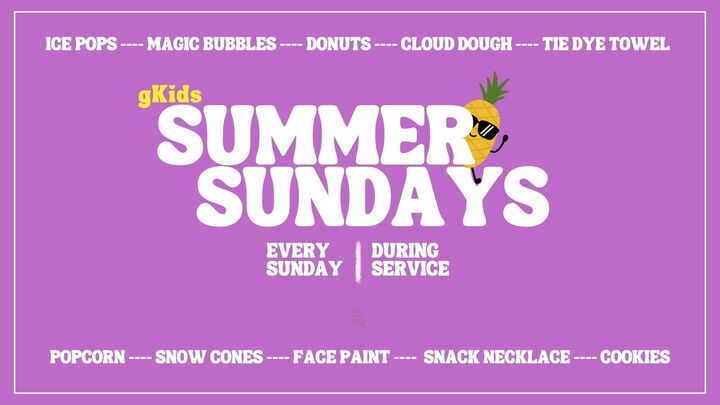 gKids - JULY - Summer Sundays logo