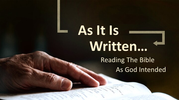 "As It Is Written" Bible Study logo