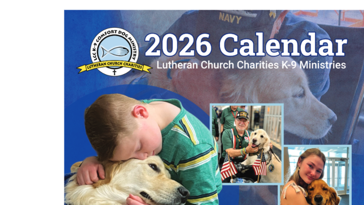LCC 2026 K-9 Wall Calendar Featuring Magdalene logo