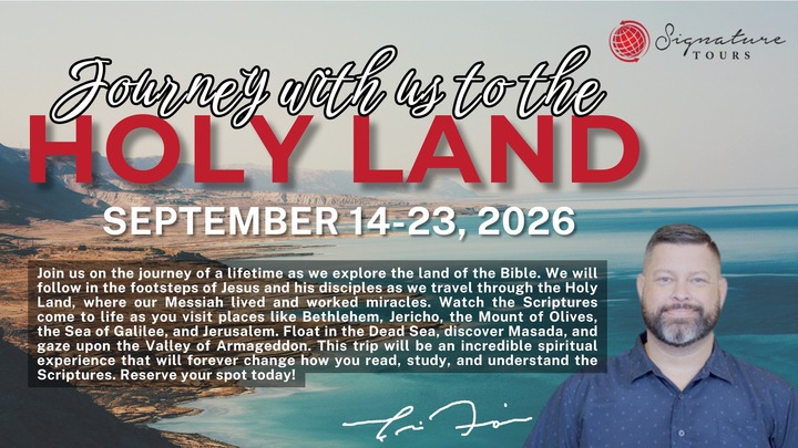 Trip to Holy Land with Pastor Travis logo