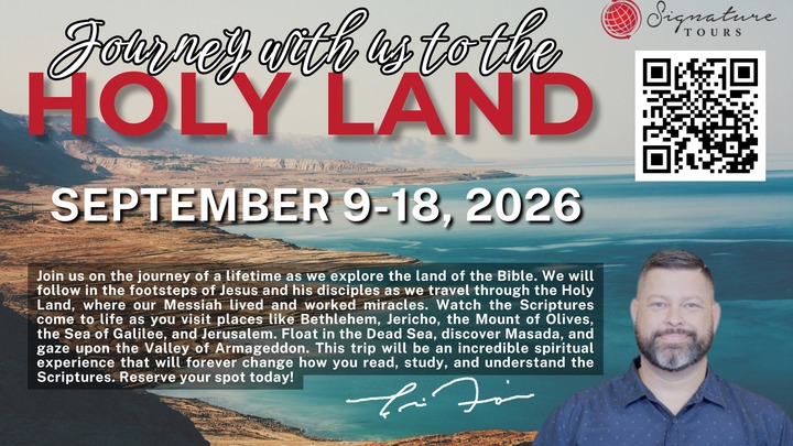 Trip to Holy Land with Pastor Travis logo
