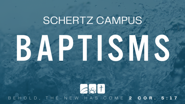 I want to be baptized in Schertz! logo