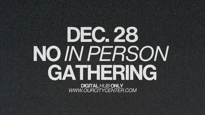 No In Person Gathering, Digital Hub Gathering Only logo