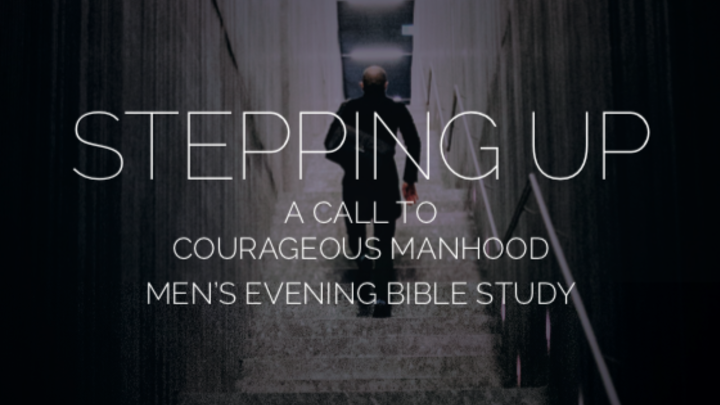 Journey Group, "Stepping up," a Men's evening Bible study. logo image