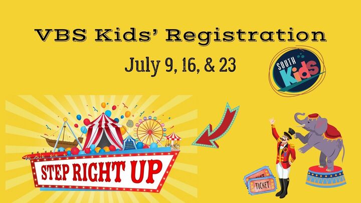 VBS Registration: Step Right Up! logo