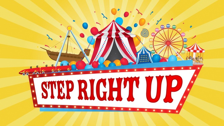 *VOLUNTEERS* for VBS Step Right Up logo