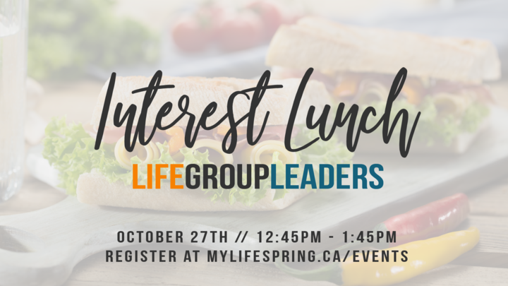 Life Group Leaders Interest Lunch logo image