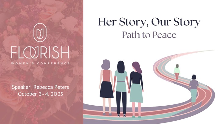Flourish - Her Story, Our Story: Path To Peace. logo