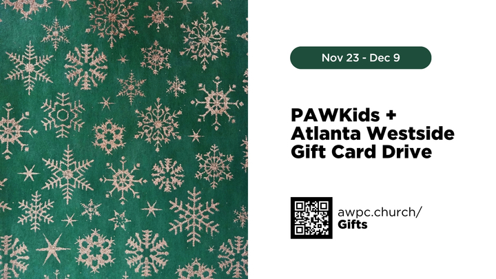  PAWKids + Atlanta Westside Gift Card Drive logo