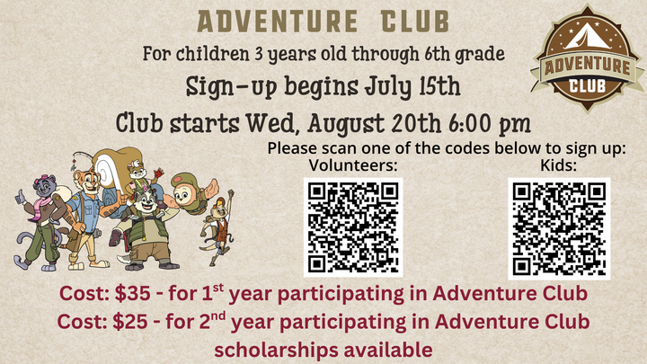 Adventure Club Registration 2025-2026 logo