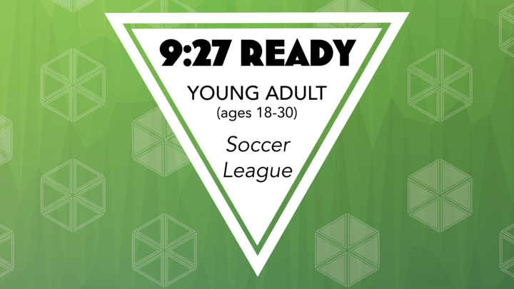 9:27 Ready – The Young Adult Soccer League logo