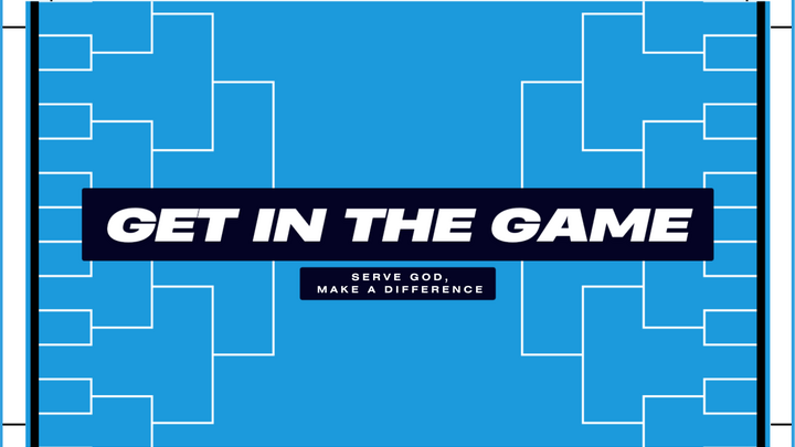 Volunteer Training - Get in the Game logo