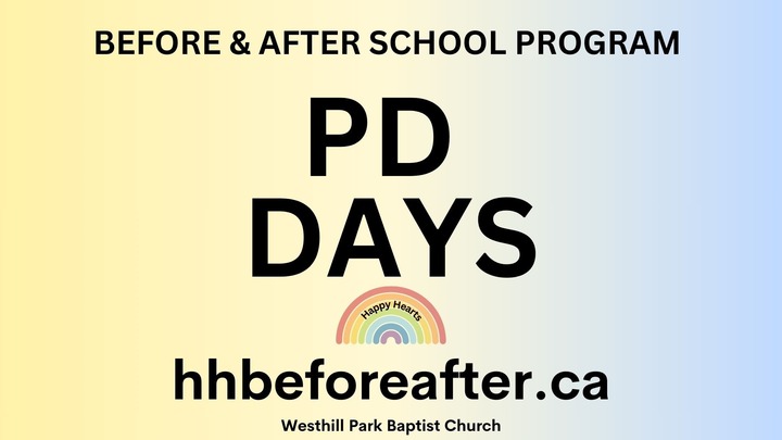 Happy Hearts Before and After school PD DAYS registration 2025-26 logo