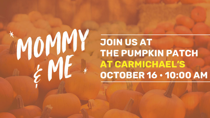 Mommy and Me at the Pumpkin patch logo image
