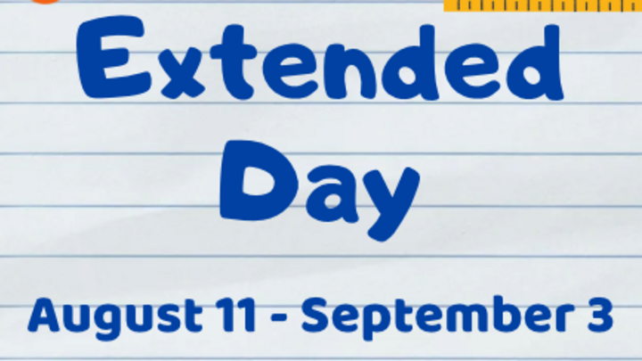 August 11 - September 3 Extended Day logo