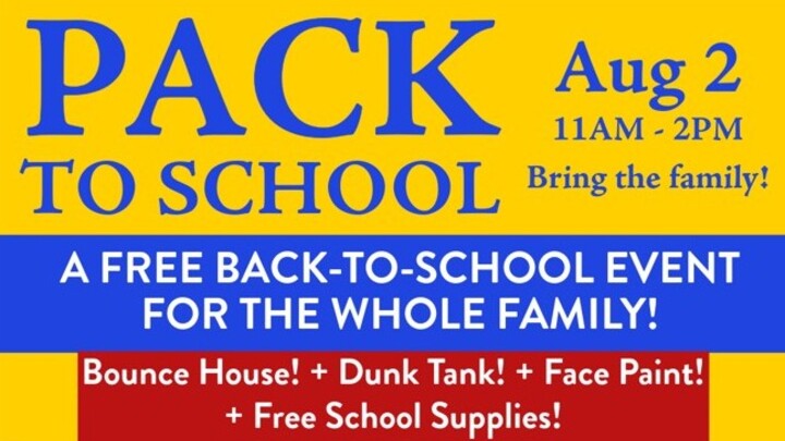 Outreach Event: Pack to School - Volunteer Sign Up logo