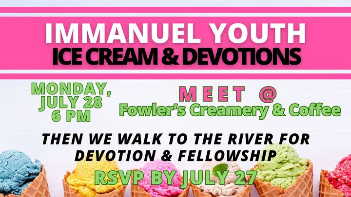 ILC Youth Group Ice Cream & Devo at the River logo