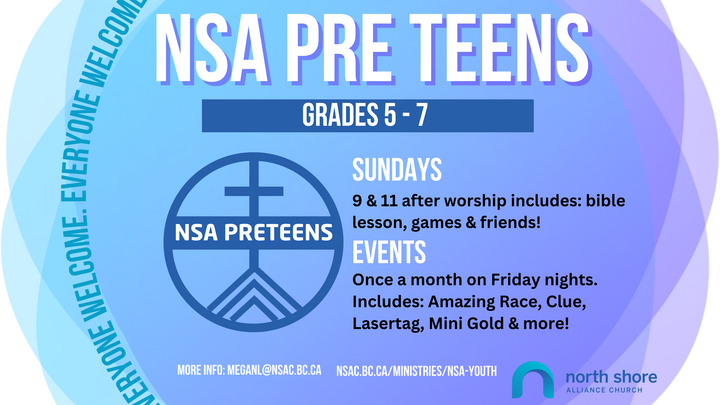 PreTeen Ministry Registration 2025/26 logo