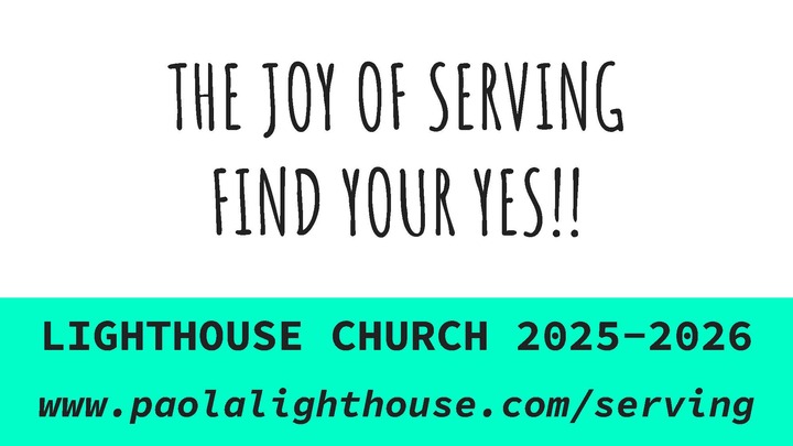 The Joy of Serving:  Find Your Yes!! (2025-2026) logo