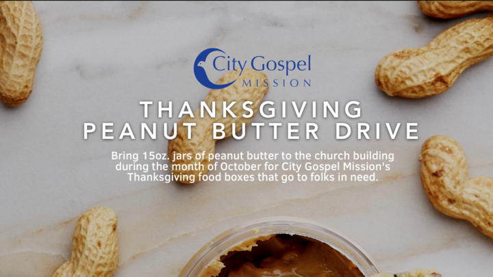 Annual City Gospel Mission Thanksgiving Peanut Butter Drive logo image