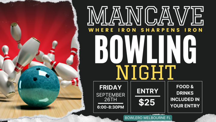 MANCAVE BOWLING NIGHT logo