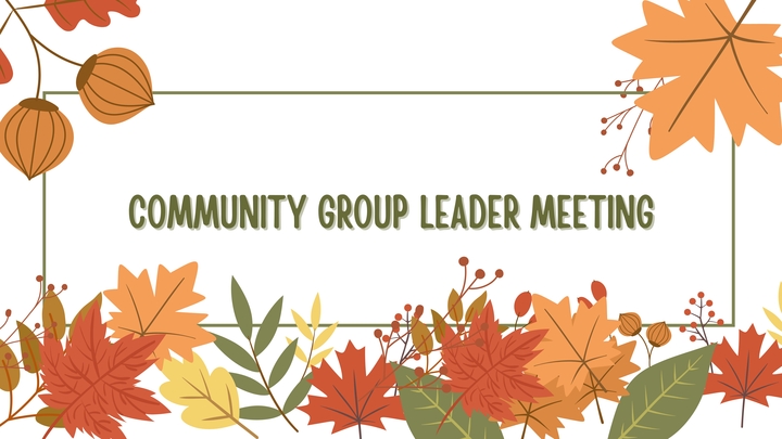 Community Group Leader Meeting logo image