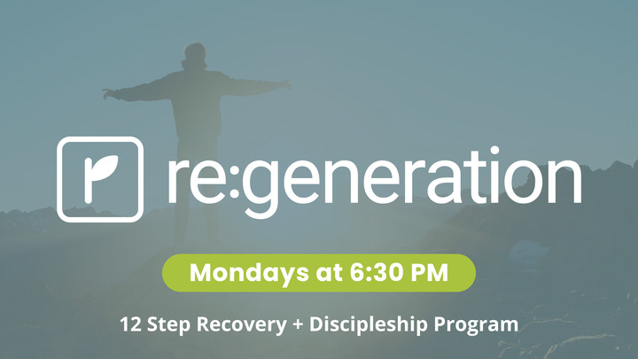 RE:GENERATION - 12 step recovery & discipleship ministry (fall 2025) logo