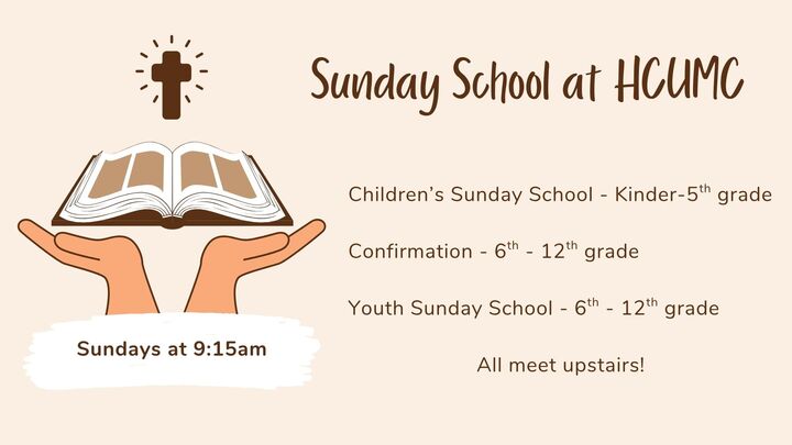 HCUMC Children's and Youth Sunday School logo