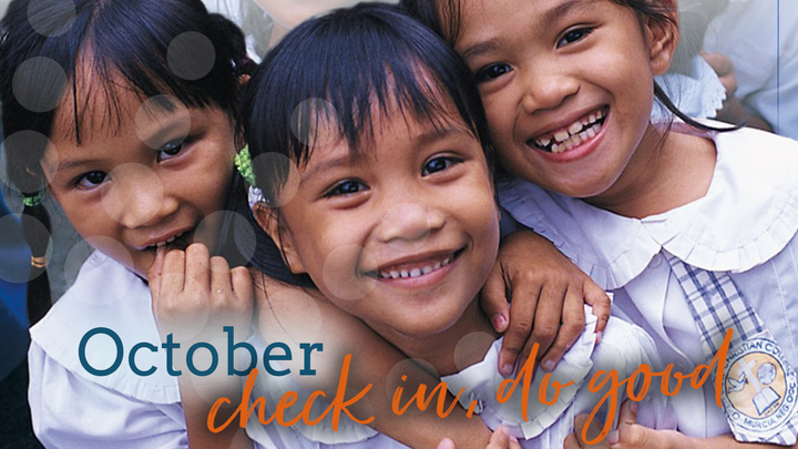 October check in, do good! logo image