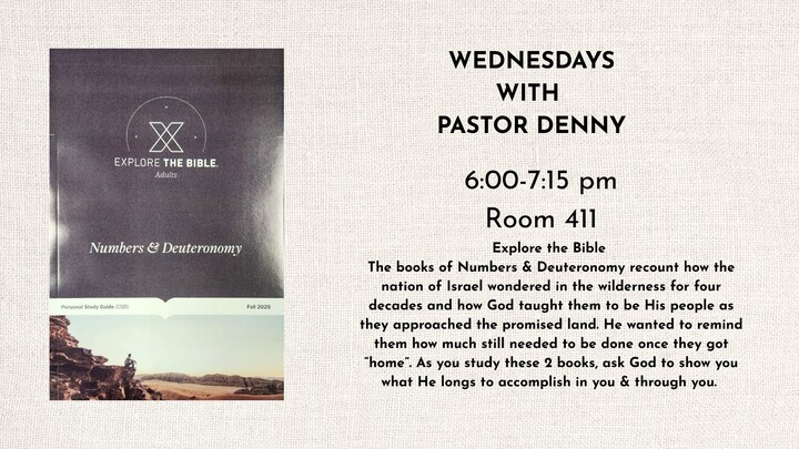 Wednesdays with Pastor Denny logo