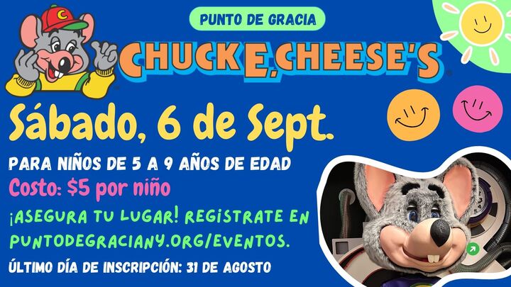 Chuck E. Cheese Ministerio de Niños logo