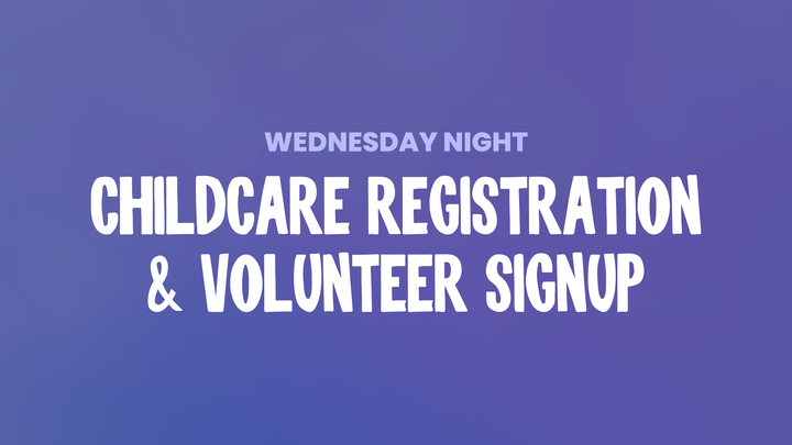Wednesday Night Childcare -- Volunteer & Bible Study logo