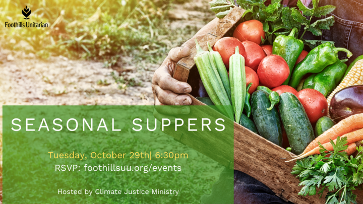 Climate Justice Seasonal Suppers logo image