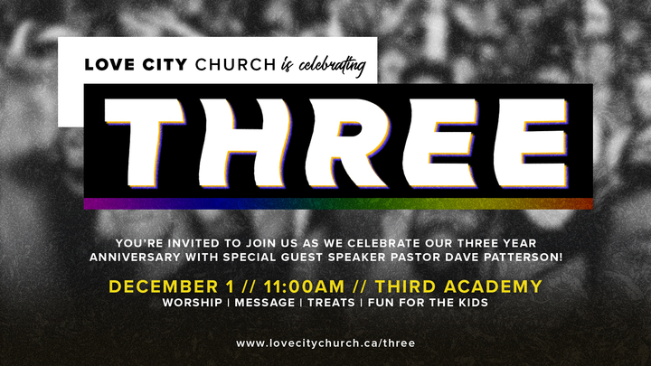 THREE YEAR CELEBRATION WITH PASTOR DAVE PATTERSON logo image