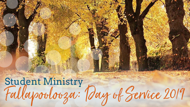 Student Ministry Fallapoolooza Day of Service 2019 logo image