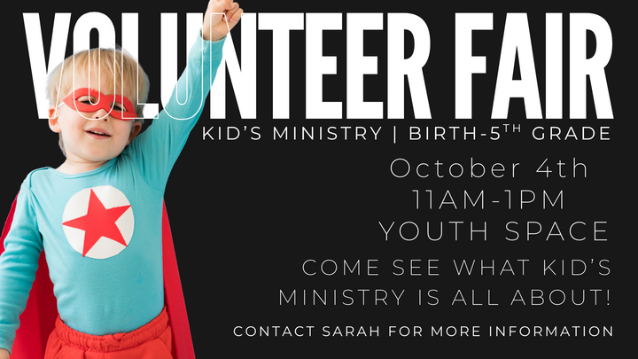 Valleypoint Kid's Ministry Volunteer Fair logo