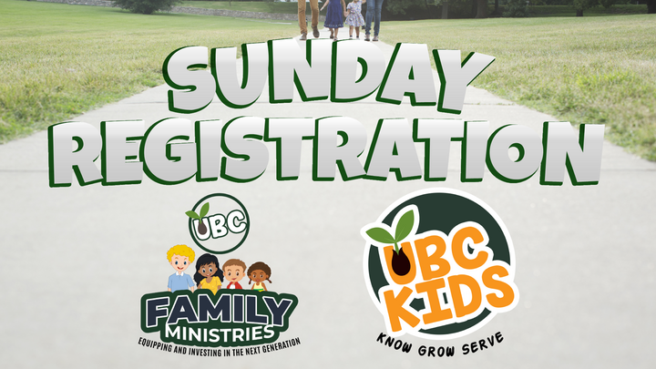 UBC Kids Sunday Registration 2025-2026 School Year logo