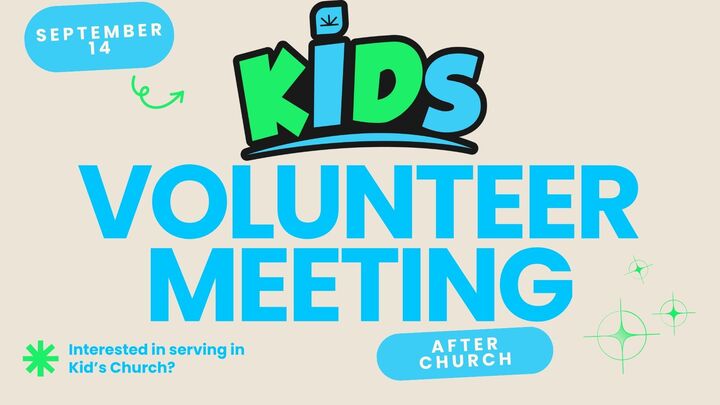 Kid's Ministry Volunteer Meeting logo