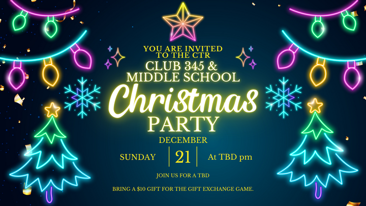 Club 345 & Middle School Christmas Party logo