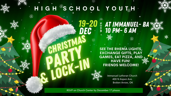 Tulsa Area High School Christmas Lock-in logo