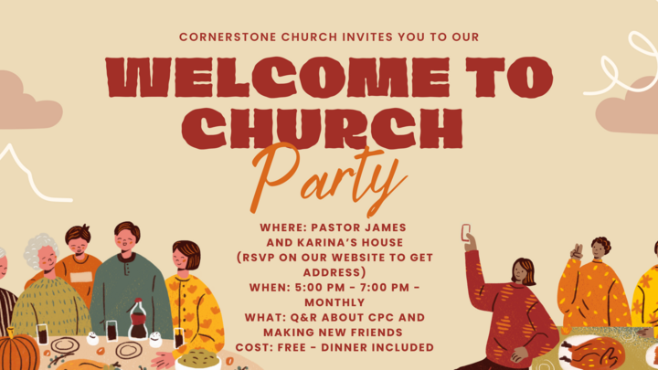 CPC Welcome To Church Party logo