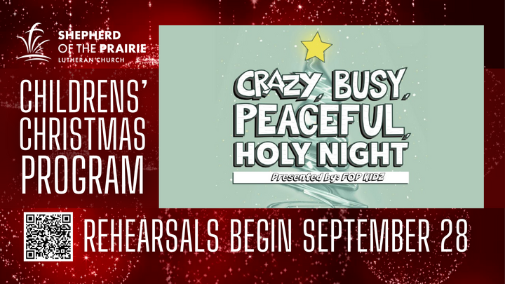 Children's Christmas Program Rehearsals Start September 28th logo