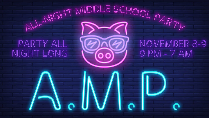 AMP: All-Night Middle School Party logo image