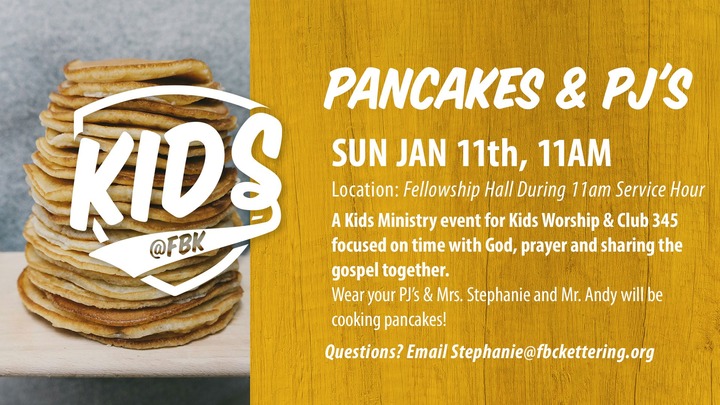 SUGARCREEK | KIDS@FBK Pancakes & PJ's logo