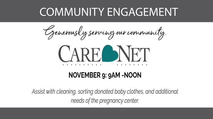Care Net Pregnancy Center Assistance: Saturday, Nov. 9th: 9 am - Noon logo image