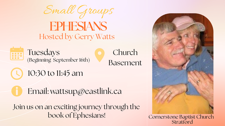 Small Group: Continuing Ephesians with Gerry Watts logo