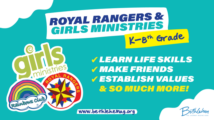 Girl's Ministries & Royal Rangers Registration logo