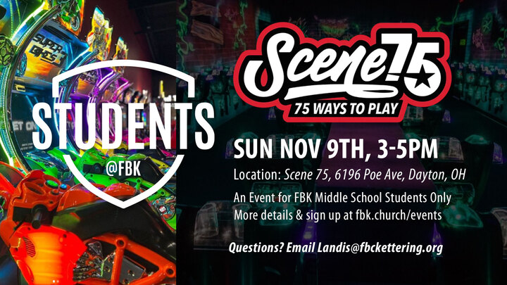 SC STUDENTS@FBK | MIDDLE SCHOOL TO SCENE 75 logo